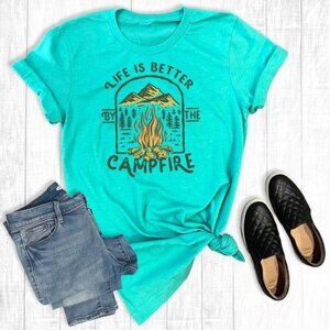 Life Is Better By The Campfire T-Shirt Small